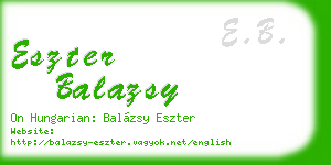 eszter balazsy business card