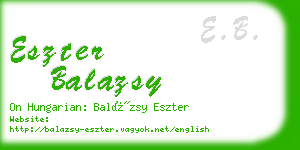 eszter balazsy business card